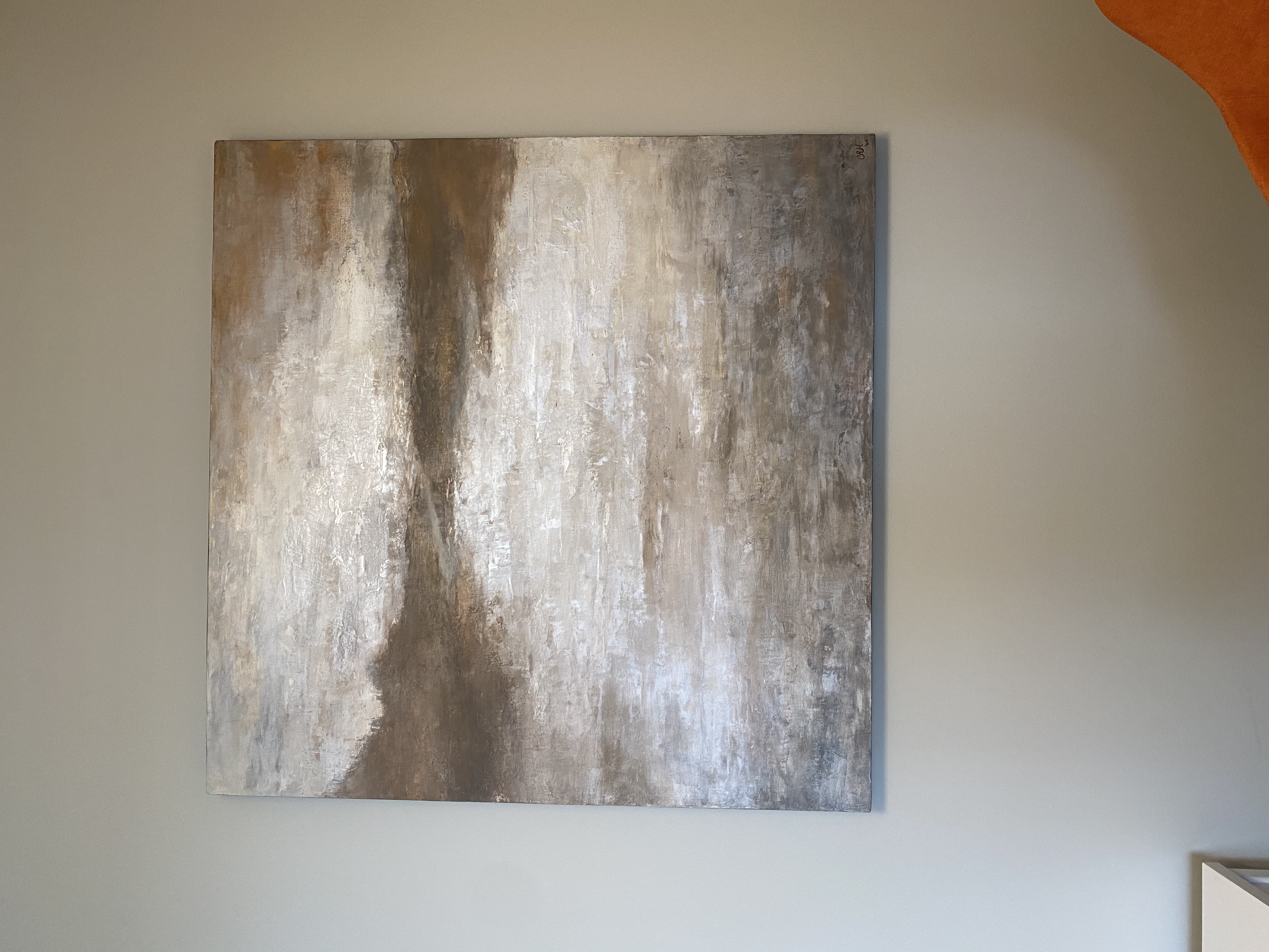 Southern Waterscape, Commissioned Art, metallic plaster, troweled art, wood panel art, Mississippi, coastal art, impressionist art, waterway, 